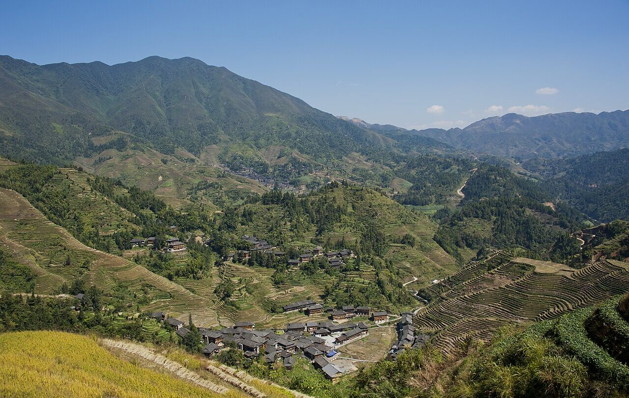 Rijstterrassen bij Dazhai in Longsheng, China, op een archieffoto uit 2011.