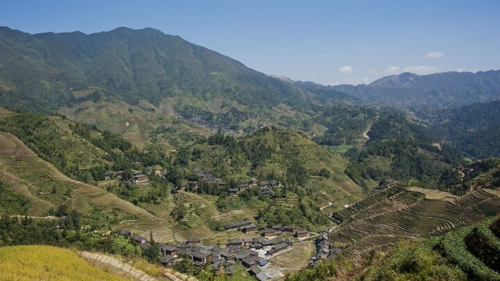 Rijstterrassen bij Dazhai in Longsheng, China, op een archieffoto uit 2011.